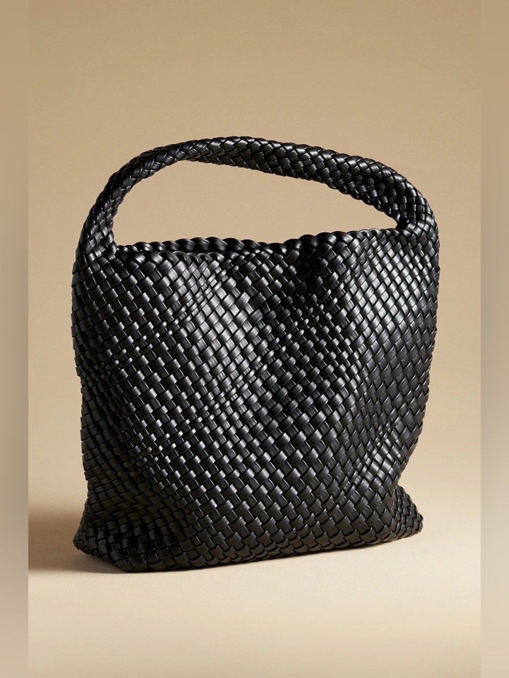 Anthropologie Antik Kraft Woven Faux-Leather Slouchy Bag - Picture 4 of 4